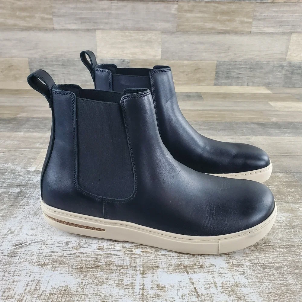 Birkenstock Bend Chelsea Boots Mens 9 - 9.5 Black Natural Leather Pull On